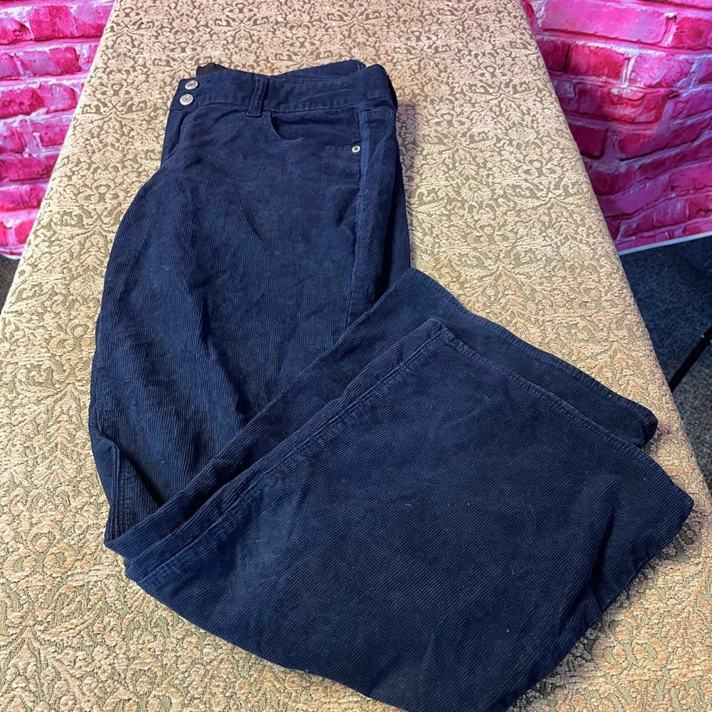 American Eagle Artist Dark Blue Corduroy Pants‎ Woman’s 14